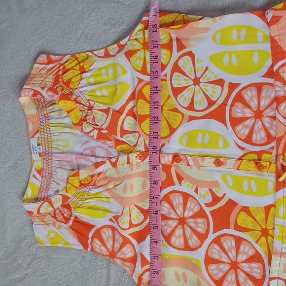 CROWN & IVY SOUTH OF THE BORDER YEL/OG/COR Sleeveless Dress NWT Size 8. - Picture 6 of 13